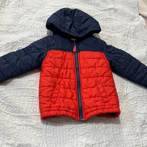 Kids' Red and Navy Puffer Jacket